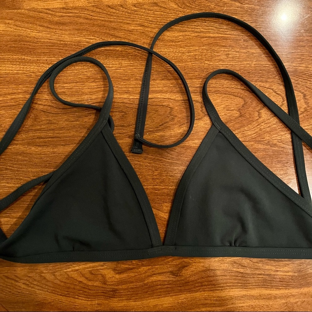 Army Green jolyn triangle bikini top